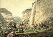 Pars, William The Valley of Lauterbrunnen and the Staubbach Sweden oil painting artist